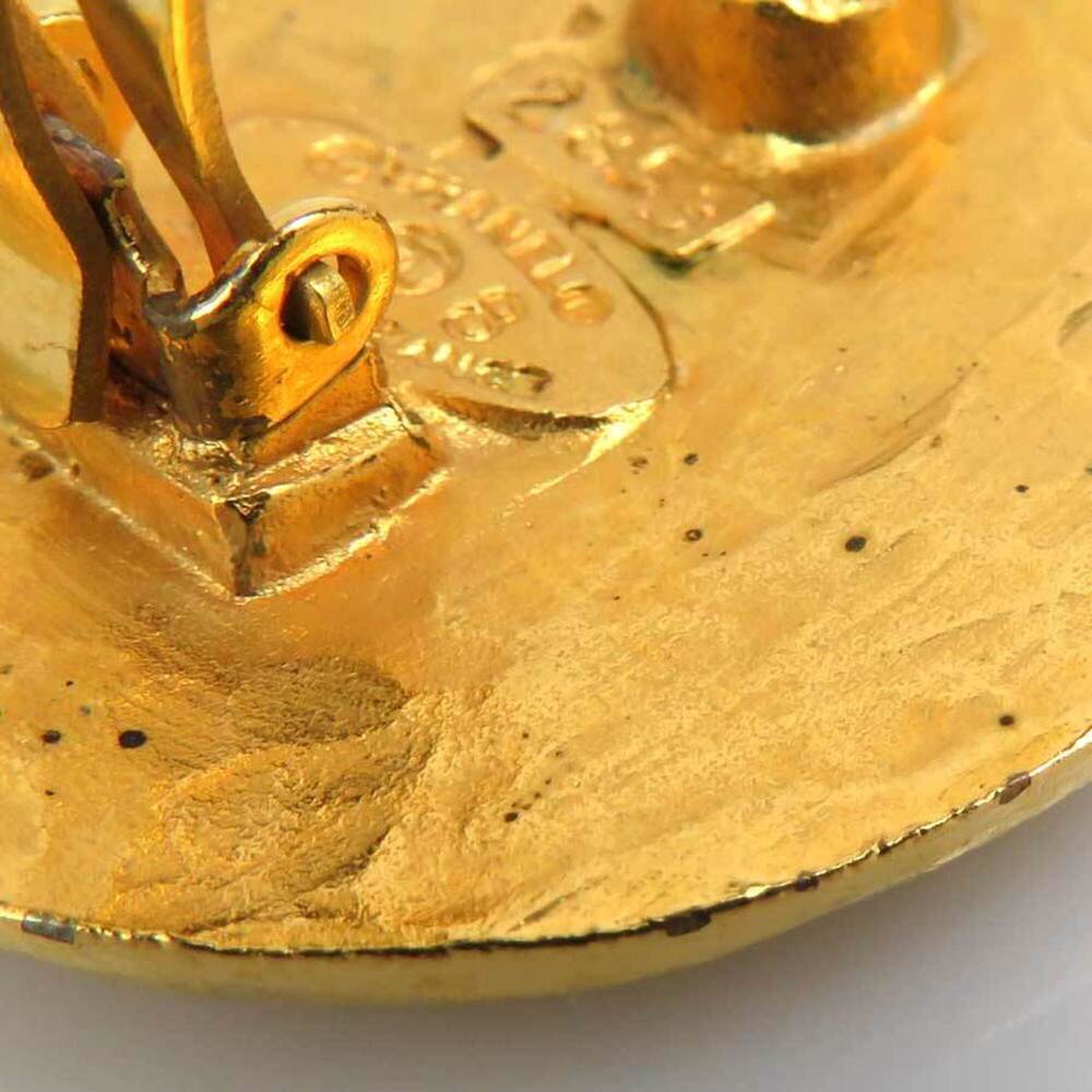 CHANEL Gold Logo Earrings - Picture 10 of 13